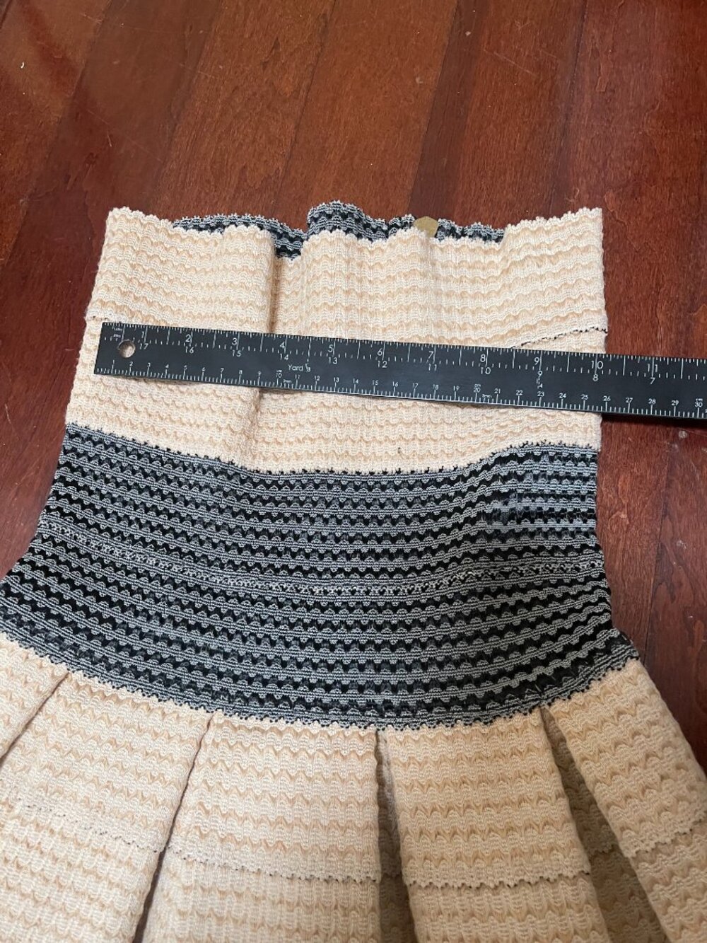 Pleasure Doing Business Strapless Textured Fit & Flare Dress XS - Picture 7 of 10